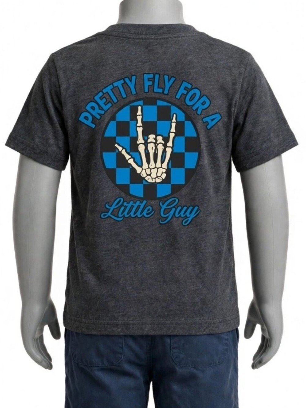 Pretty Fly For A Little Guy Graphic Tee - Charcoal NWT Boutique Youth Boys